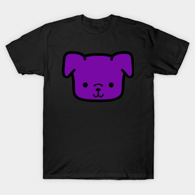 Cute Purple Dog T-Shirt by DesignsbyZazz